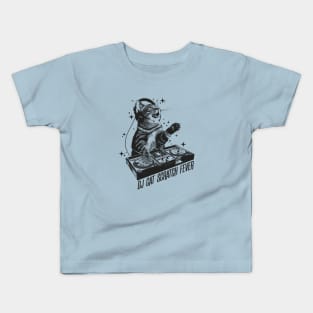 DJ Cat Scratch Fever Kids T-Shirt